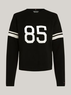 1985 Collection BLACK T-Shirt Varsity | Sleeve Tommy Long | Hilfiger