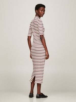 Black white shop striped bodycon dress