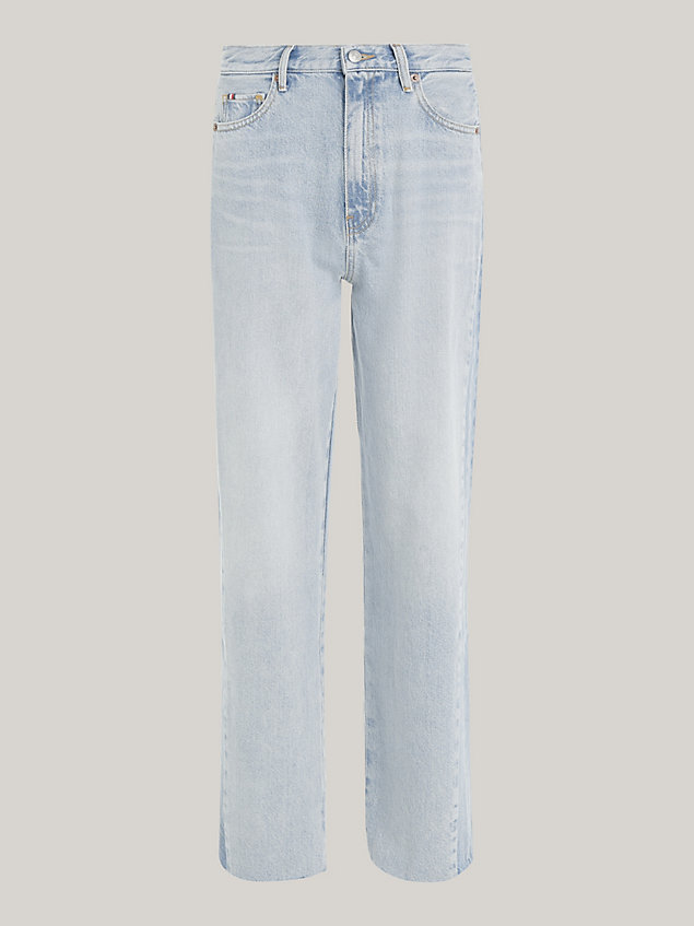 denim high rise relaxed straight jeans voor dames - tommy hilfiger
