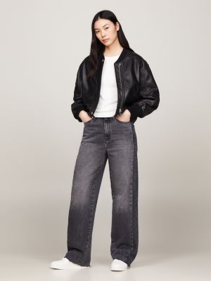denim relaxed straight jeans mit hohem bund für damen - tommy hilfiger