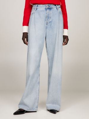 Essentials Damen Jeans Wide Leg - Ultraweiche Denim Mit Mittlerem Bund