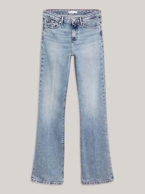 Mid rise slim boot leg jeans sale