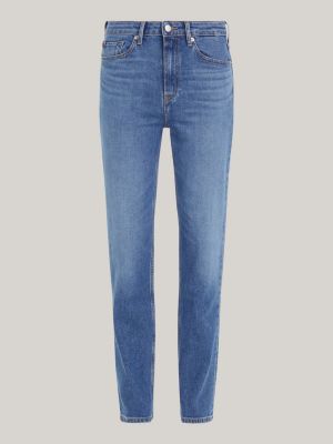 Classics Melany Mid Rise Fitted Straight Jeans, Denim