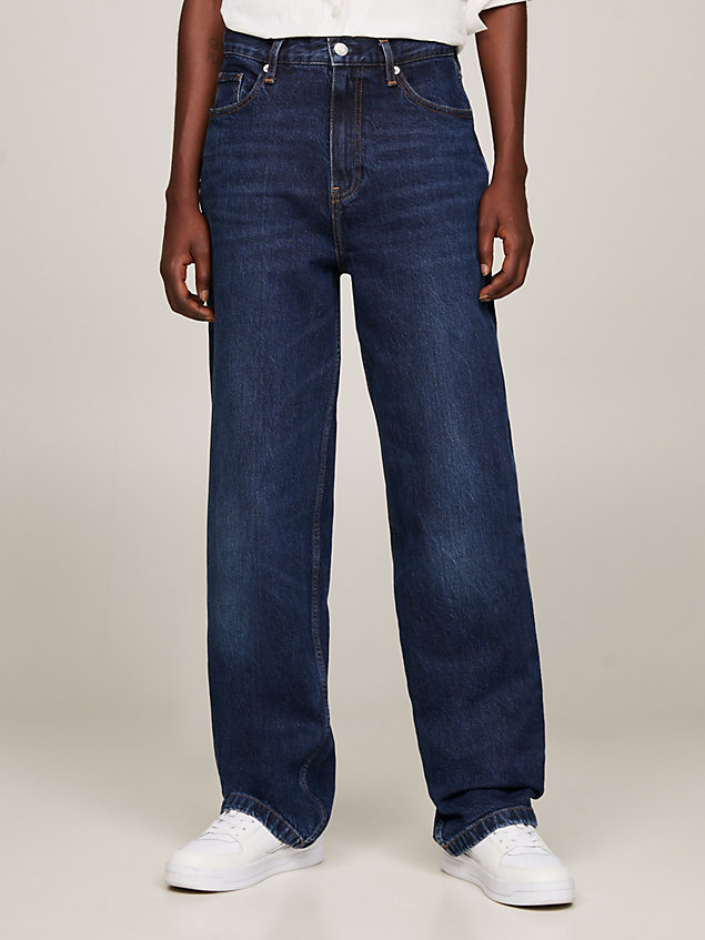 denim high rise straight relaxed jeans for women tommy hilfiger
