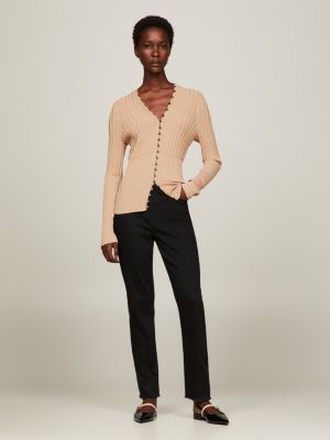 denim knöchellange zigaretten-jeans mit hohem bund für damen - tommy hilfiger