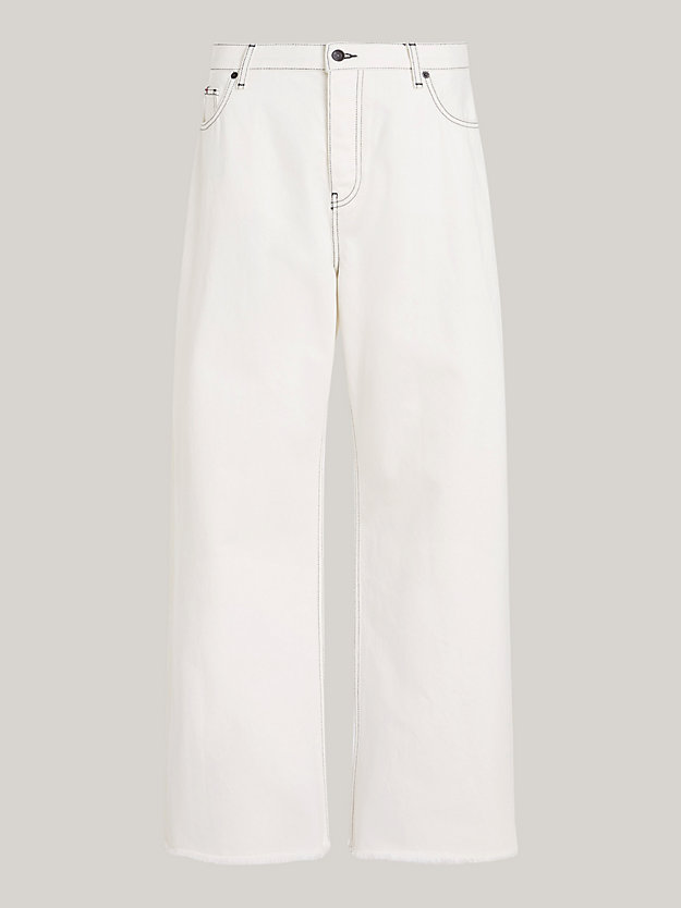 denim mid rise oversized slouchy white jeans for women tommy hilfiger