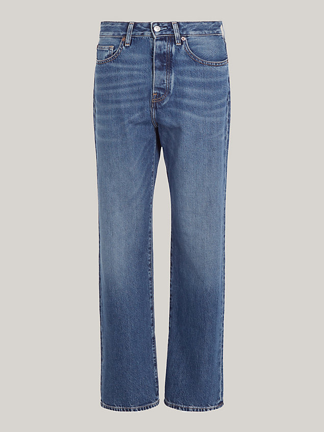 denim medium rise straight relaxed jeans voor dames - tommy hilfiger