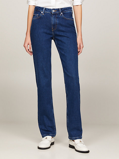 denim classics mid rise straight jeans for women tommy hilfiger