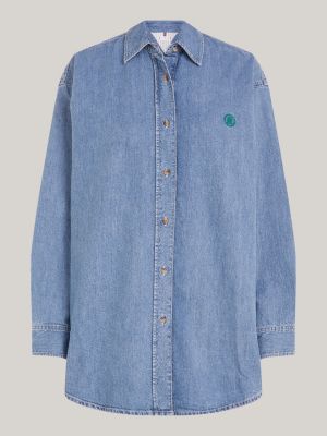 Camisa vaquera oversize con monograma TH Denim Tommy Hilfiger