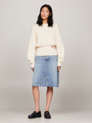 Acne a on sale line denim skirt