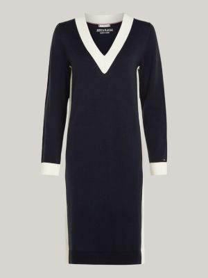 Tommy hilfiger v outlet neck dress