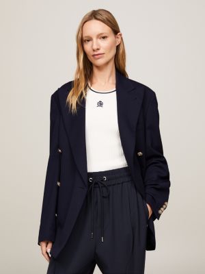 Navy Blue Women's Blazer, Real Inside Pockets