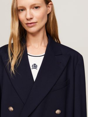 Crest Classics Dual Gender Double Breasted Oversized Blazer