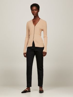 Beige shop button cardigan