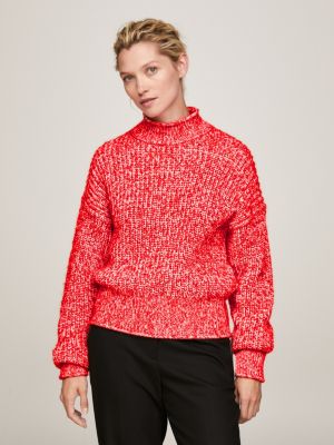 Faux turtleneck clearance sweater