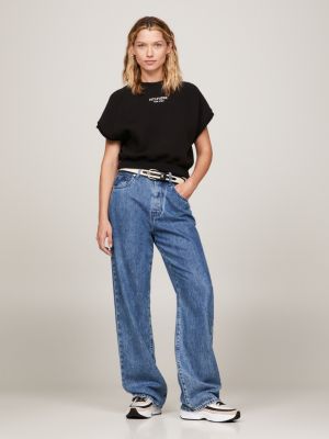 Hilfiger Monotype Sleeveless Sweatshirt | Black | Tommy Hilfiger