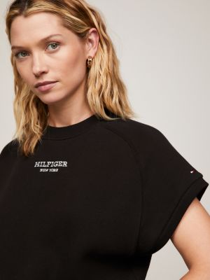 Hilfiger Monotype Sleeveless Sweatshirt | Black | Tommy Hilfiger
