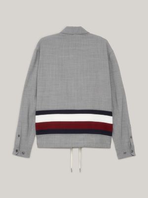 grey crest relaxed coach jacket for women tommy hilfiger