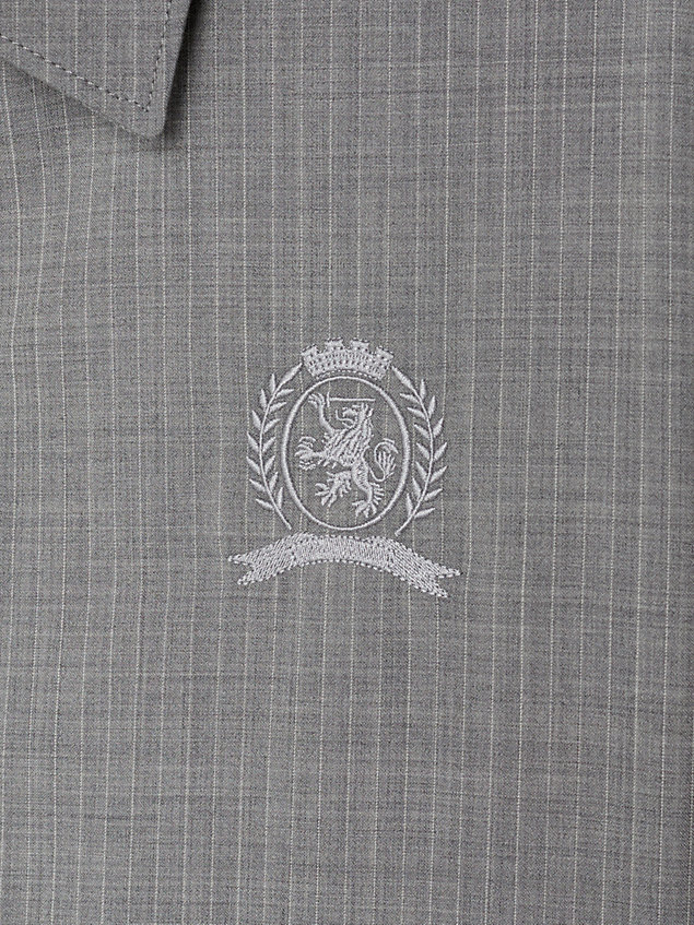 grey kurtka typu coach o luźnym kroju z emblematem dla kobiety - tommy hilfiger