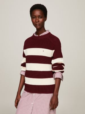 Tommy hilfiger relaxed stripe on sale sweatshirt