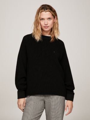 Tommy hilfiger black jumper hot sale womens