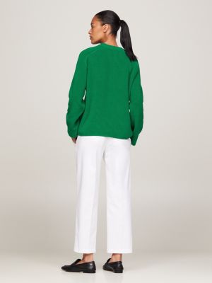 Groene tommy hilfiger trui sale