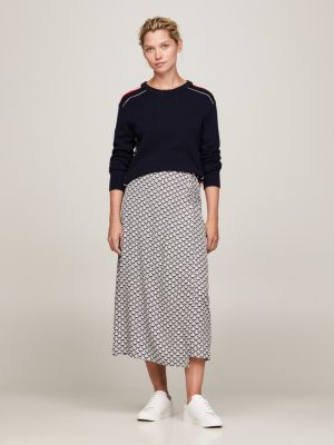 Midi wrap outlet skirt polka dot