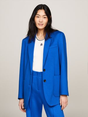 blue crest boyfriend fit blazer für damen - tommy hilfiger