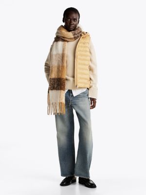 khaki lightweight down hooded vest for women tommy hilfiger