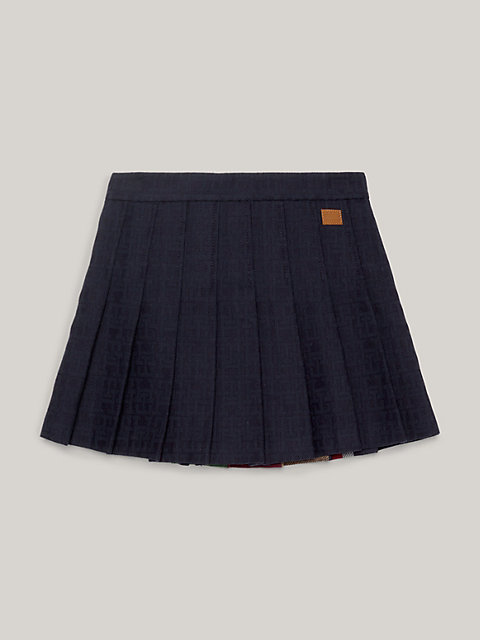 blue spódnica mini z kolekcji tommy × pendleton dla kobiety - tommy hilfiger