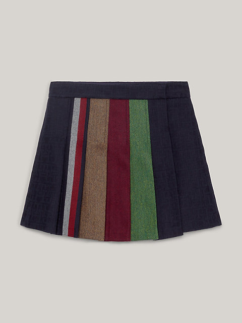 blue tommy x pendleton new york stripe wrap mini skirt for women tommy hilfiger