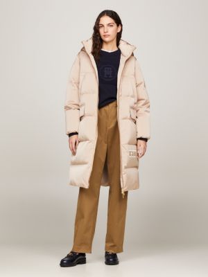 Hooded Maxi Down-Filled | BEIGE | Tommy Hilfiger