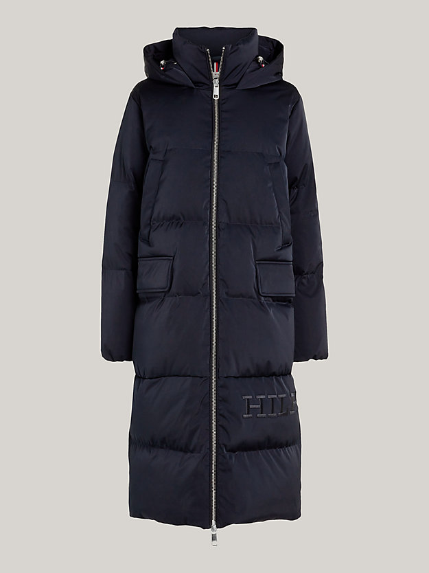 Hooded Maxi Down-Filled Coat | BLUE | Tommy Hilfiger