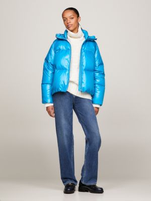 Tommy hilfiger blue padded hot sale jacket