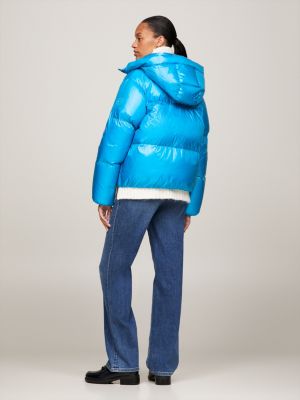 Tommy hilfiger blue store puffer jacket women's