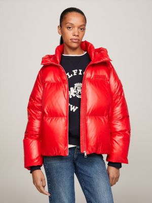 New York Down Relaxed Puffer Jacket, Orange