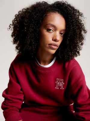 Tommy Hilfiger - TH Monogram Modern Regular Fit Sweatshirt - Women - Blue - XXXL