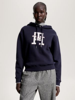 Buy Tommy Hilfiger women plus size hooded drawstring brand logo