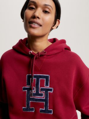 SUDADERA TOMMY HILFIGER ESSENTIAL CON GORRA Y CORDÓN DE MUJER