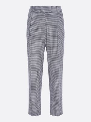 Check Relaxed Fit Tapered Tommy Hilfiger | Trousers | White