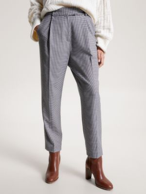 Check Relaxed Fit Tapered Trousers Tommy Hilfiger | | White