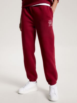 Tommy Hilfiger - TH Monogram Modern Joggers - Women - Red - XS