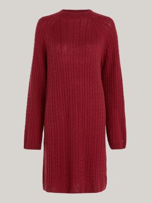 Womens red sale jumper dress