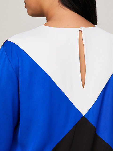 blue sukienka w bloki kolorów z kolekcji curve dla kobiety - tommy hilfiger