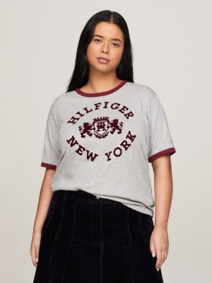 Curve Varsity Logo T-Shirt, Grey