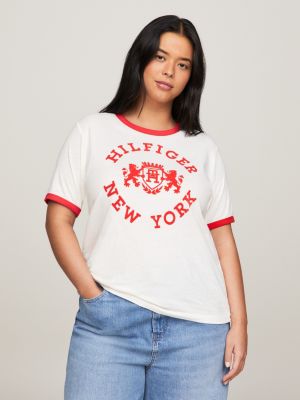 TOMMY HILFIGER - Women's stacked logo regular T-shirt 