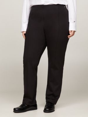 Curve Elevated Slim Fit Trousers, Black