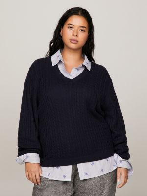 Tommy hilfiger discount trui dames blauw