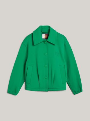 green crest jersey coach jacket for women tommy hilfiger