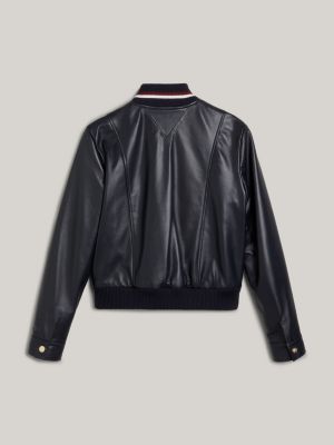 Tommy hilfiger leren jas dames sale